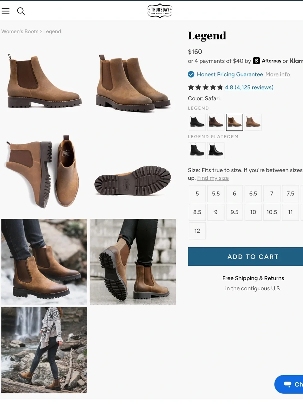 Thursday Boot Co. Legend Handmade Chelsea Lug Boots